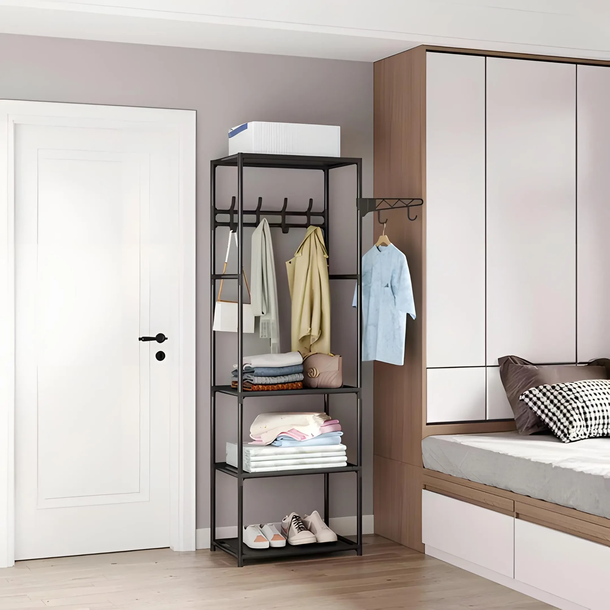 clothes and shoes rack