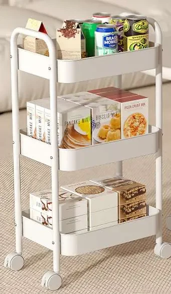 3-tier rolling kitchen cart