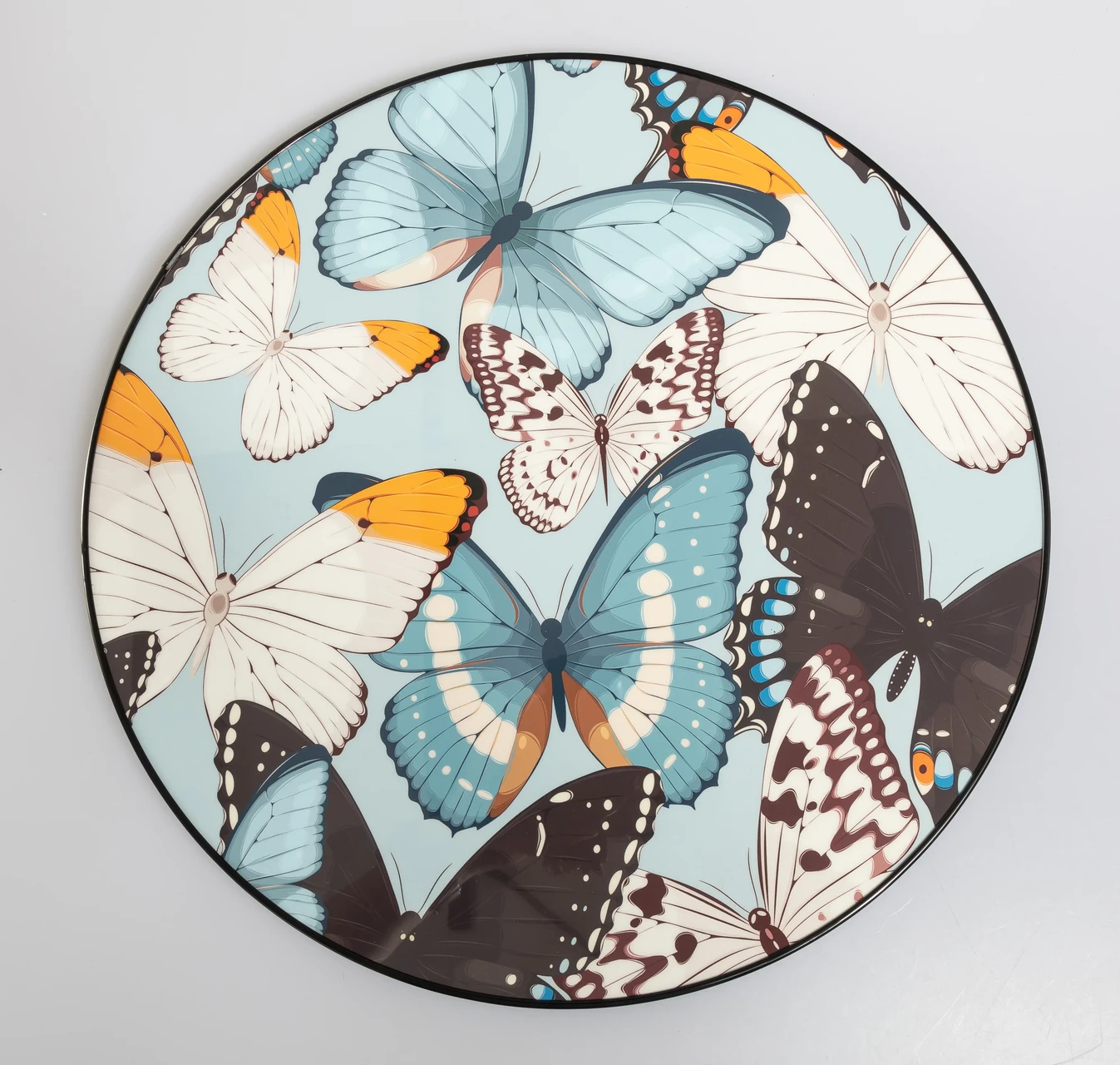 Butterfly Pattern Decorative Wall Plate