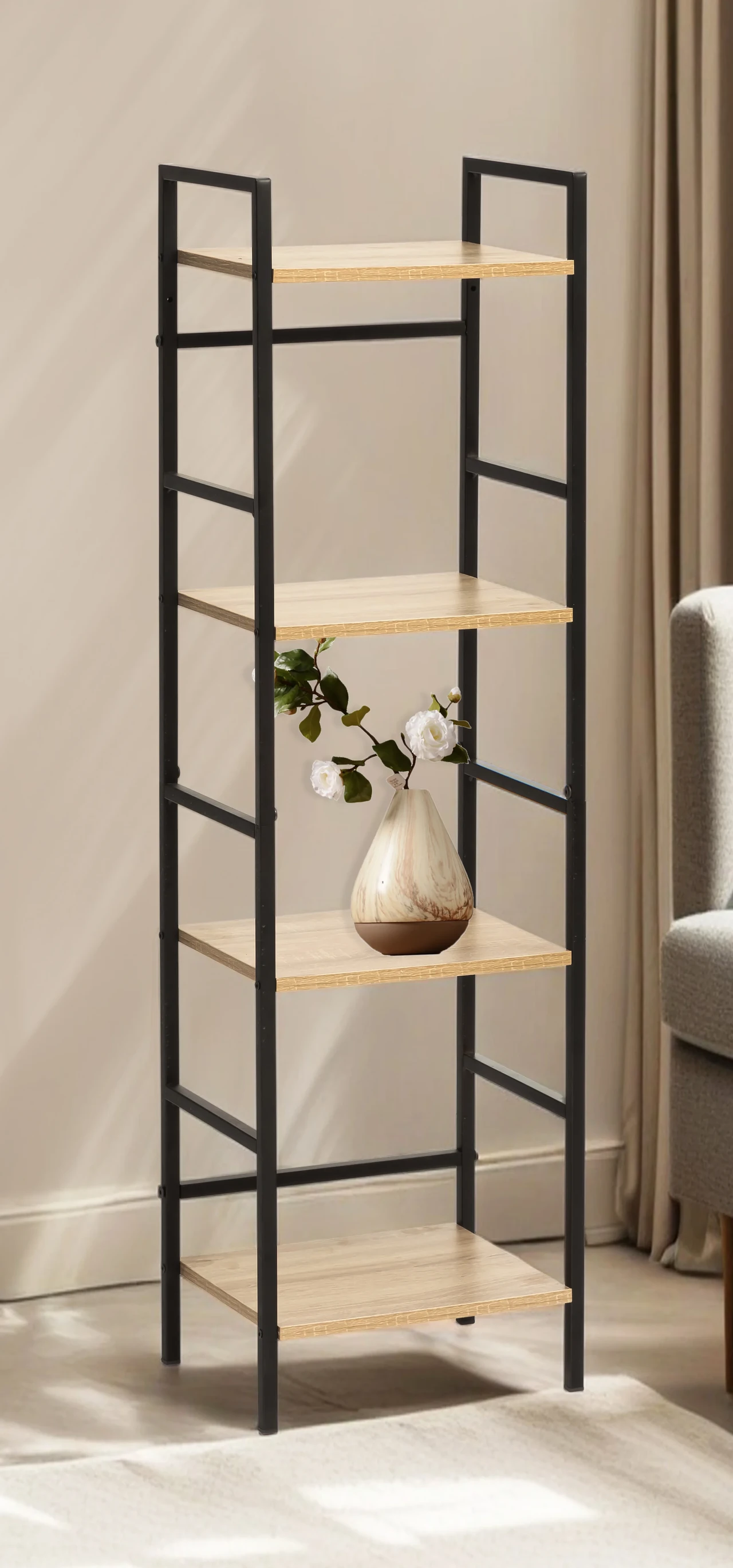 4-Tier Ladder Shelving Unit