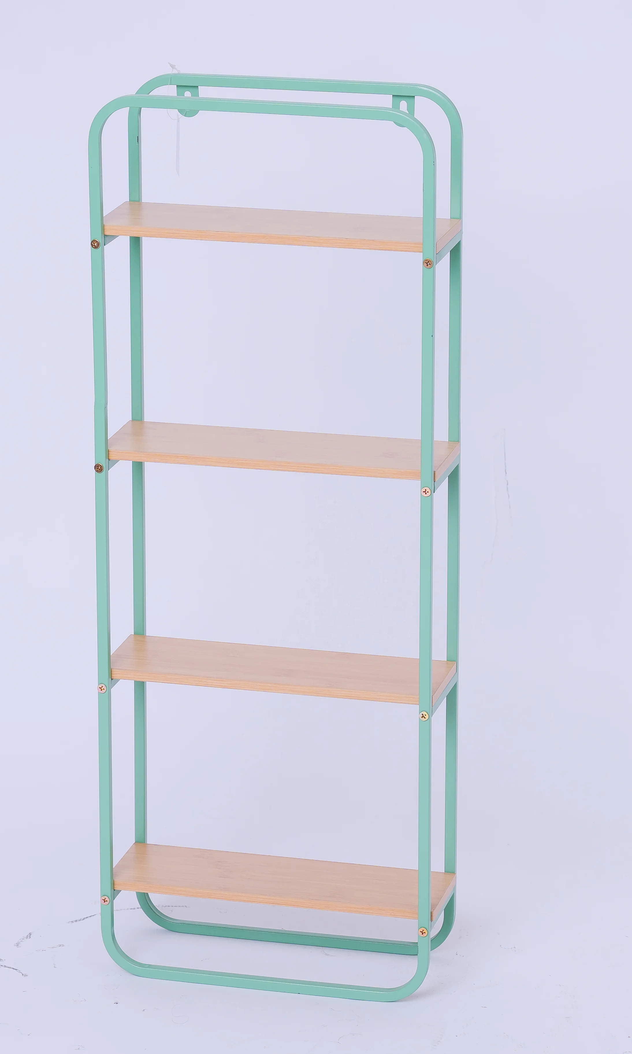 4-Tier Metal Wood Ladder Shelf