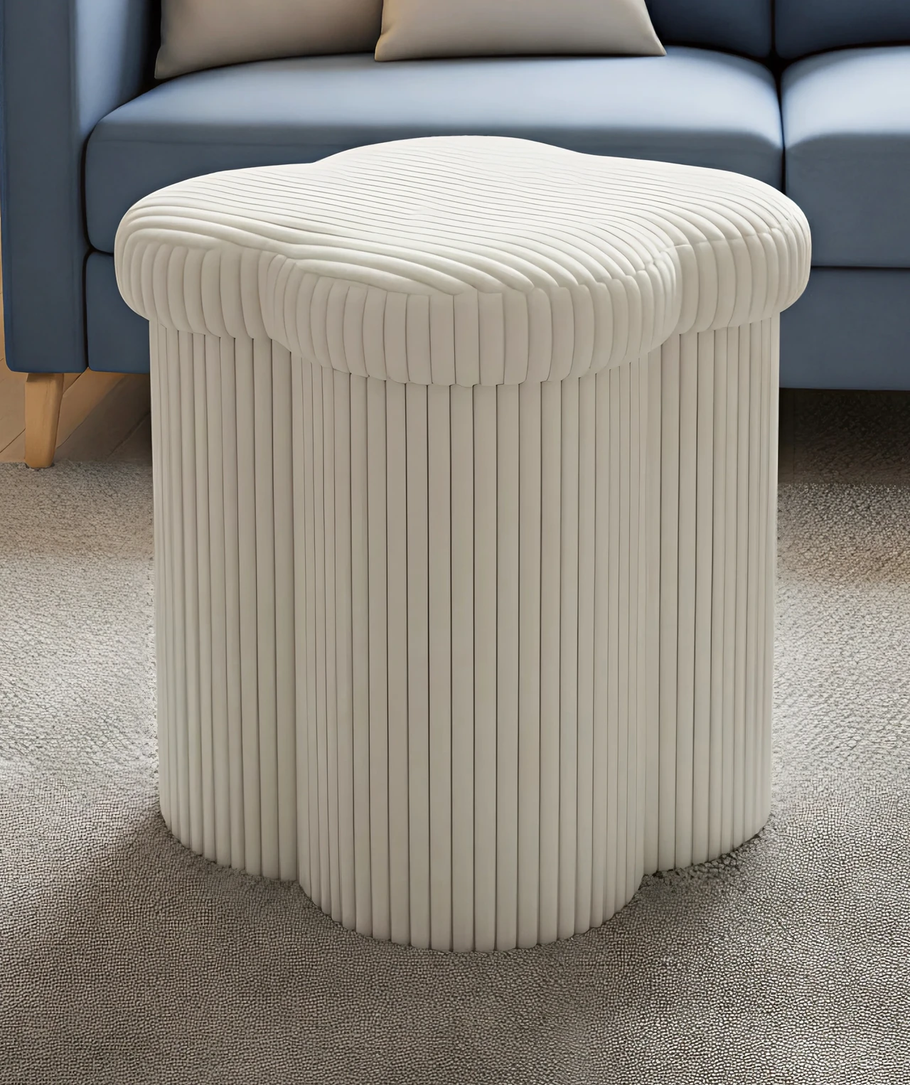Pleated Cloud-Shaped Ottoman