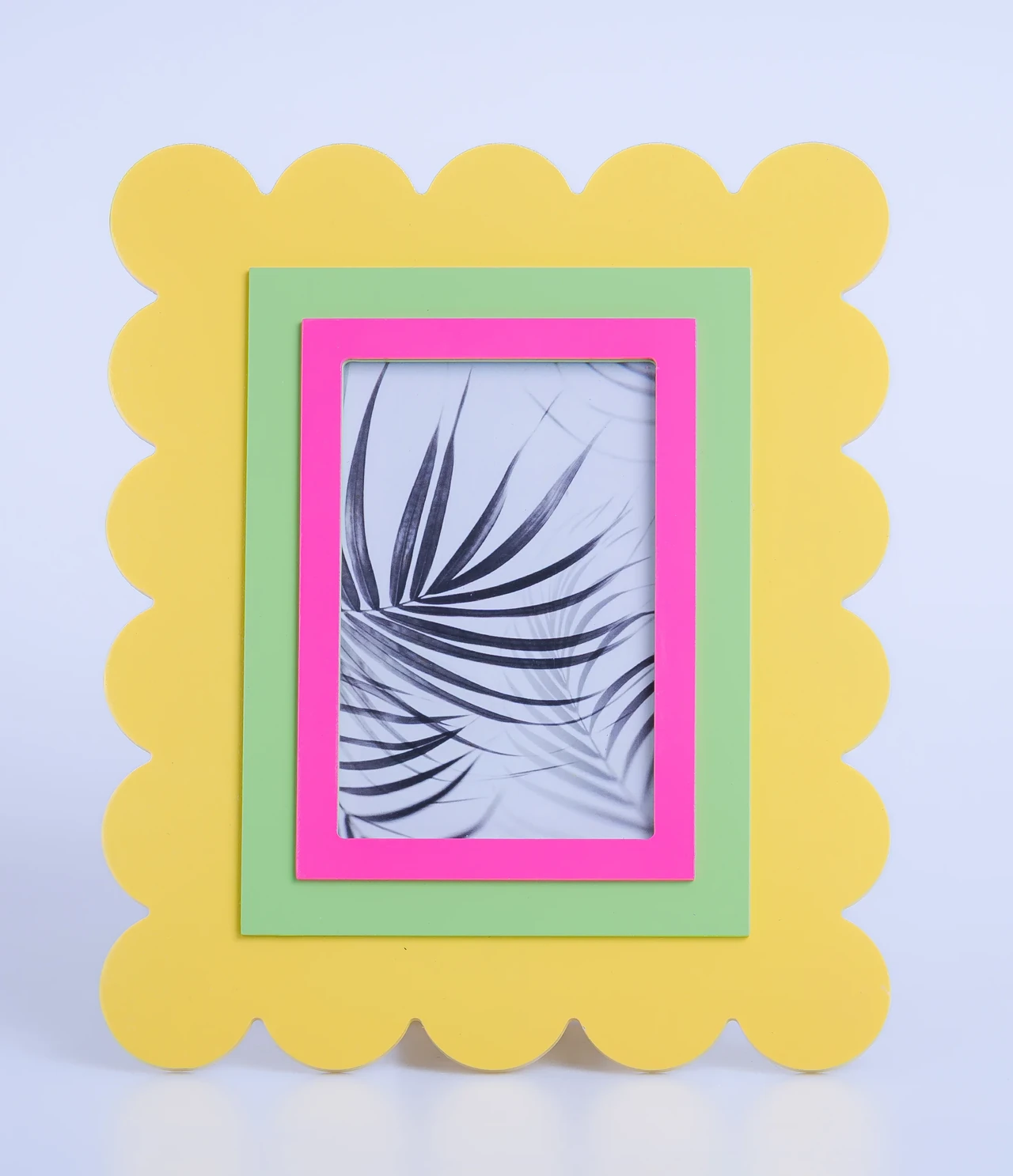 Scalloped Layered Colorful Photo Frame
