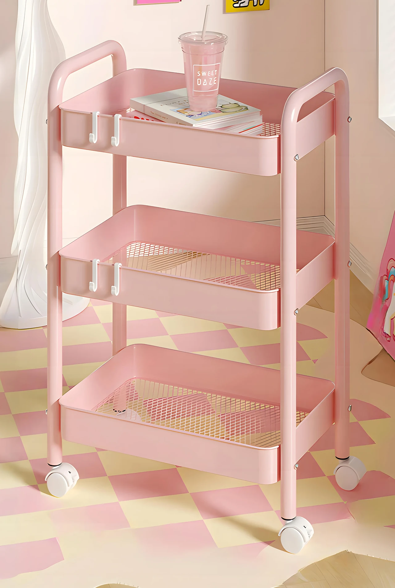 3-Tier Rolling Storage Cart
