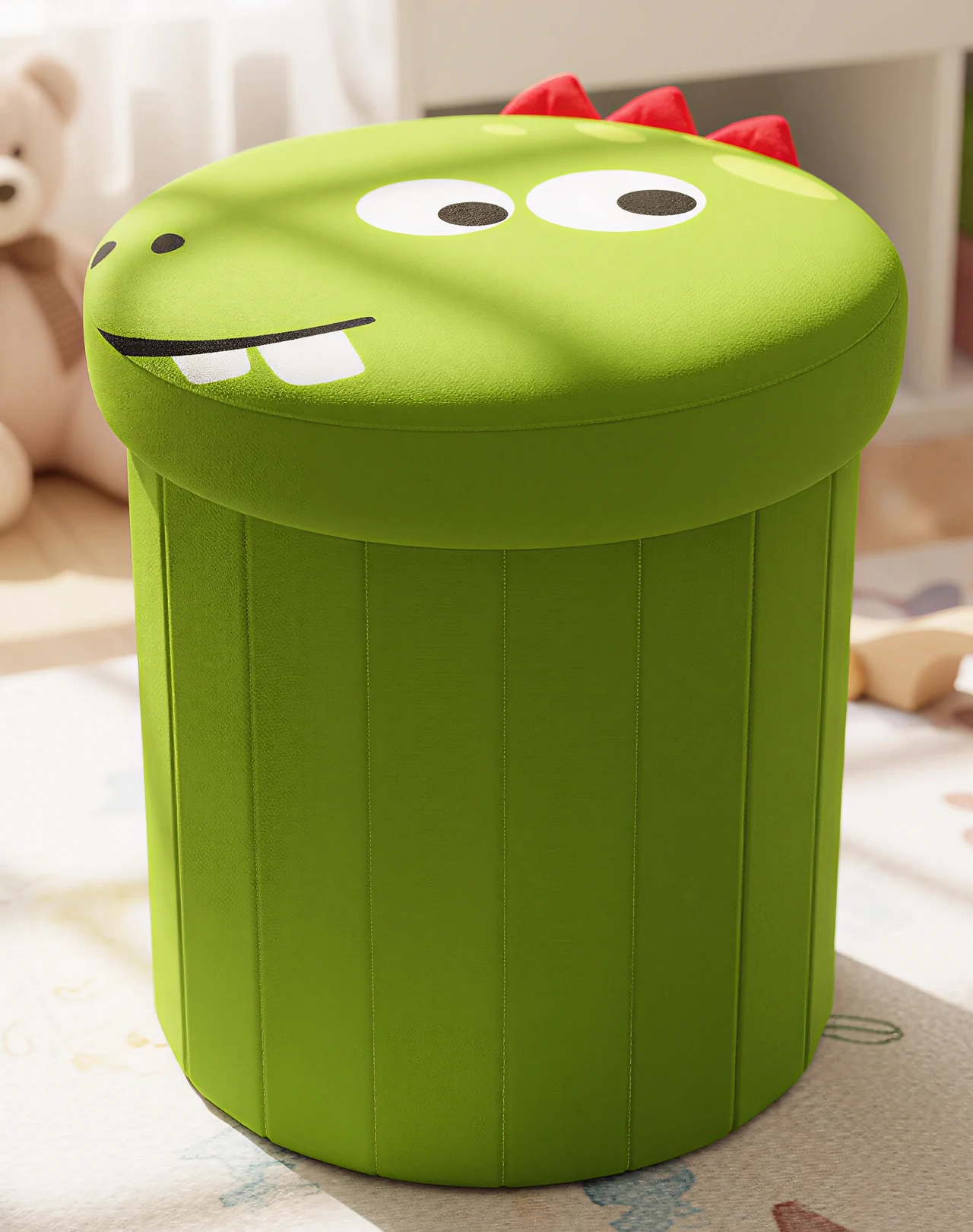 Green Dinosaur Cartoon Storage Stool