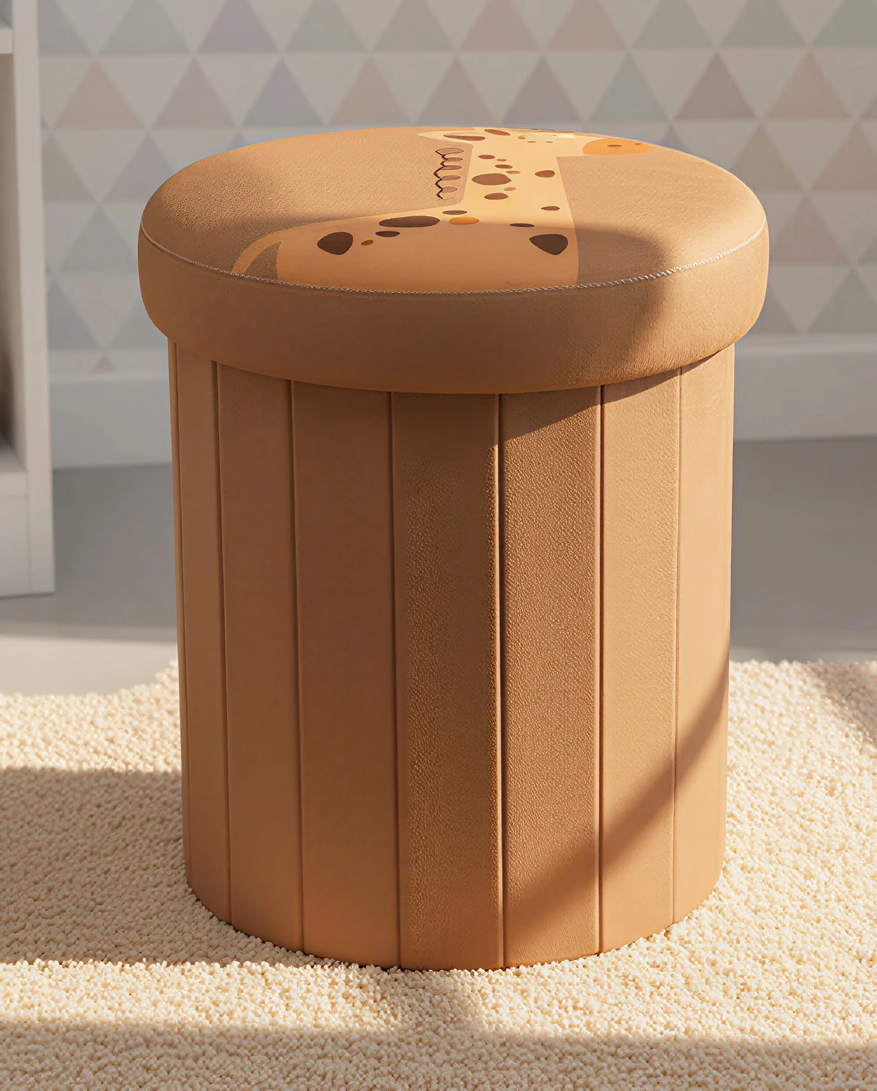 Giraffe Print Ottoman