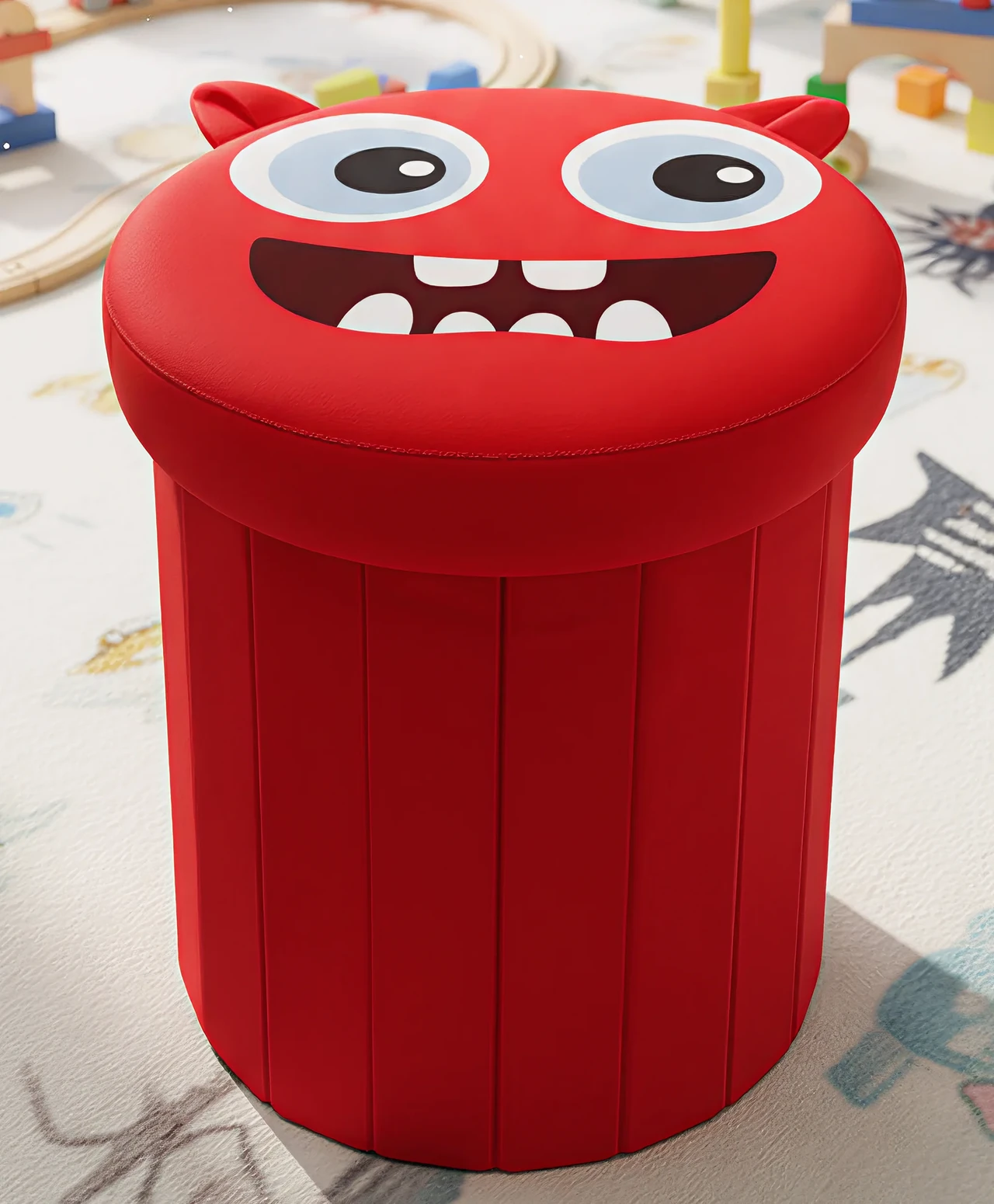 Monster Face Storage Ottoman