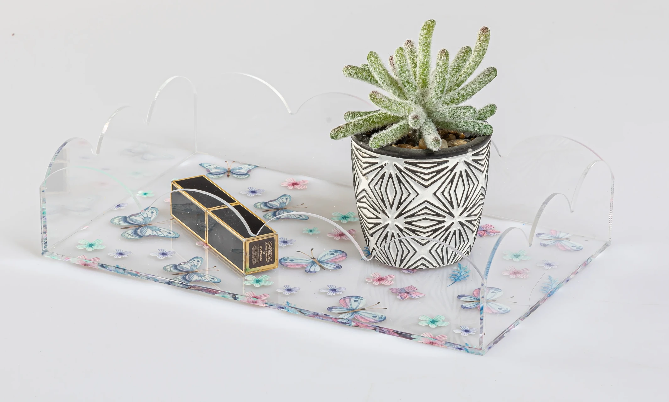 Acrylic Butterfly Pattern Tray