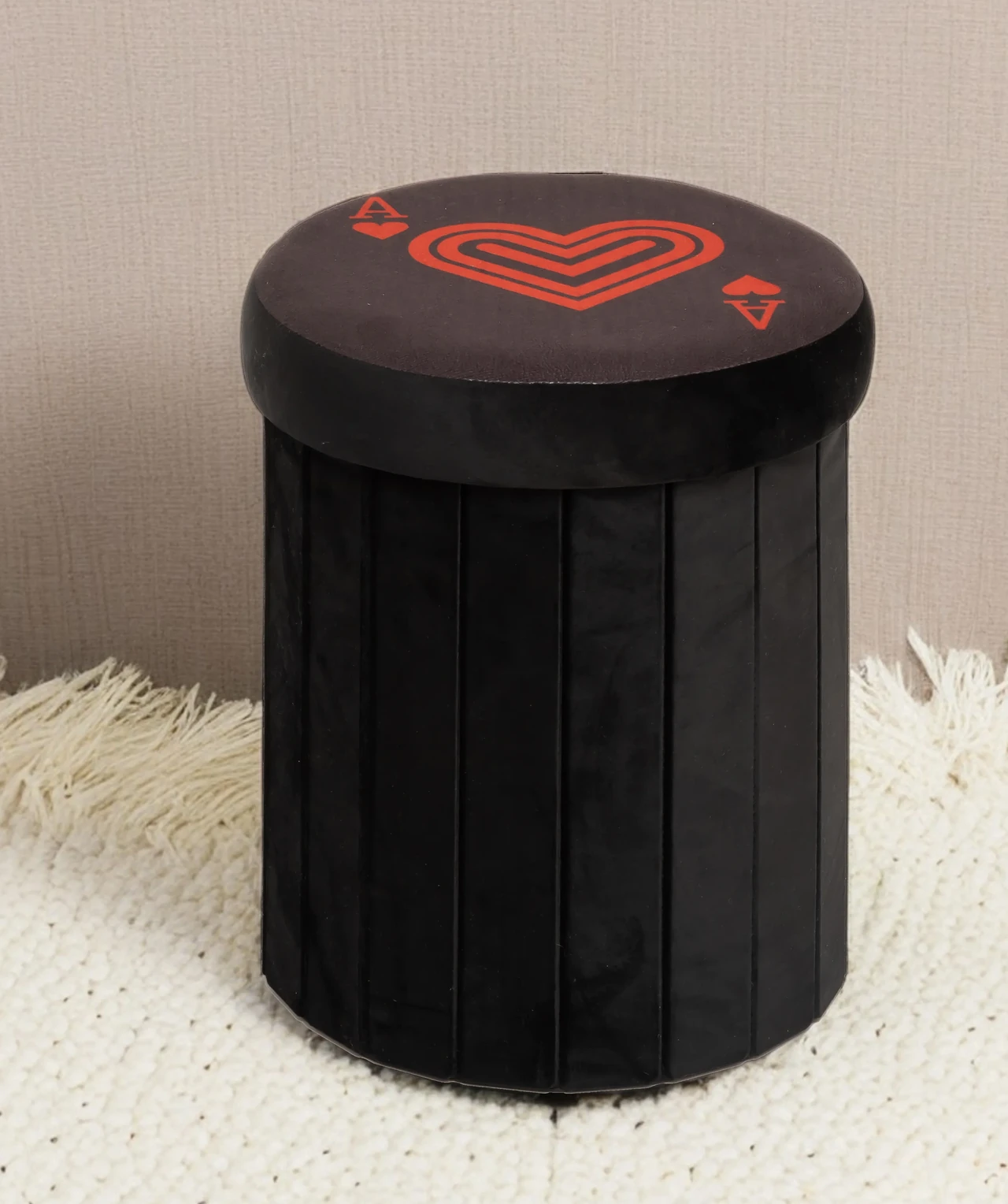 Playing Card Pattern Storage Stool