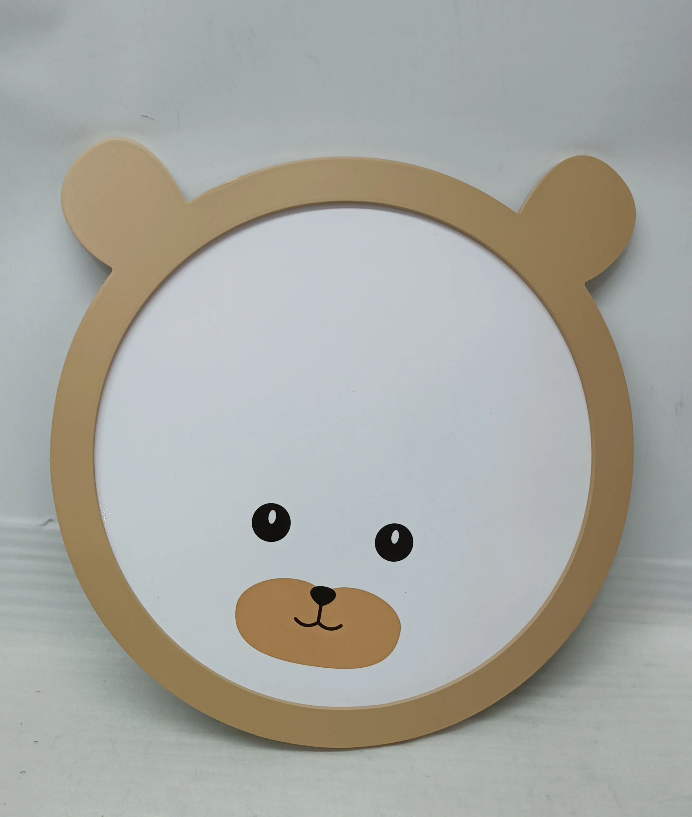 Wooden Cartoon Bear Face Mirror