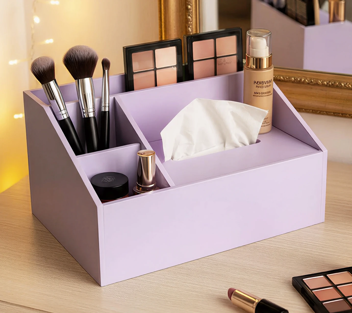 Multi-compartment Makeup Organizer Box