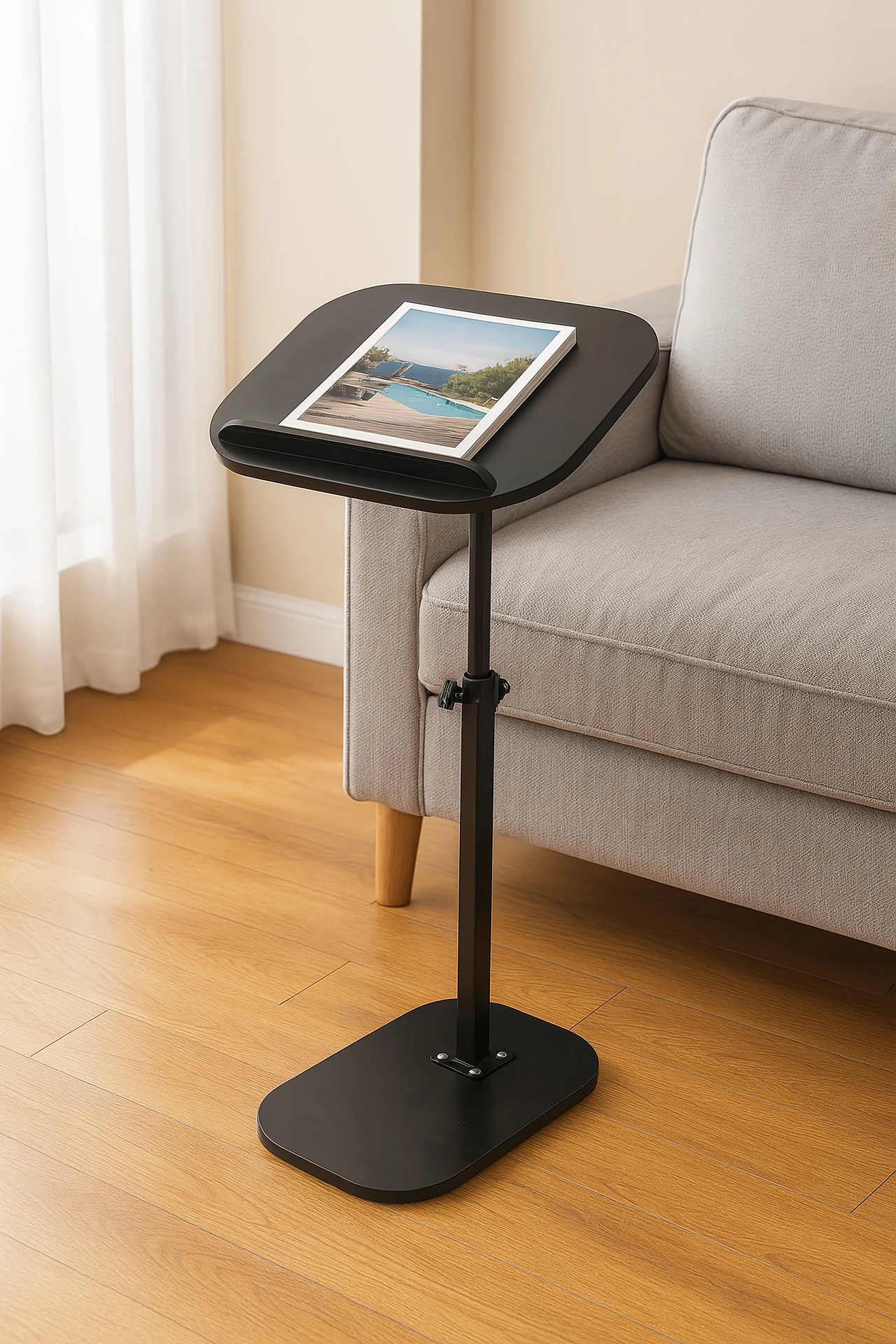 Adjustable Height Tray Table Stand