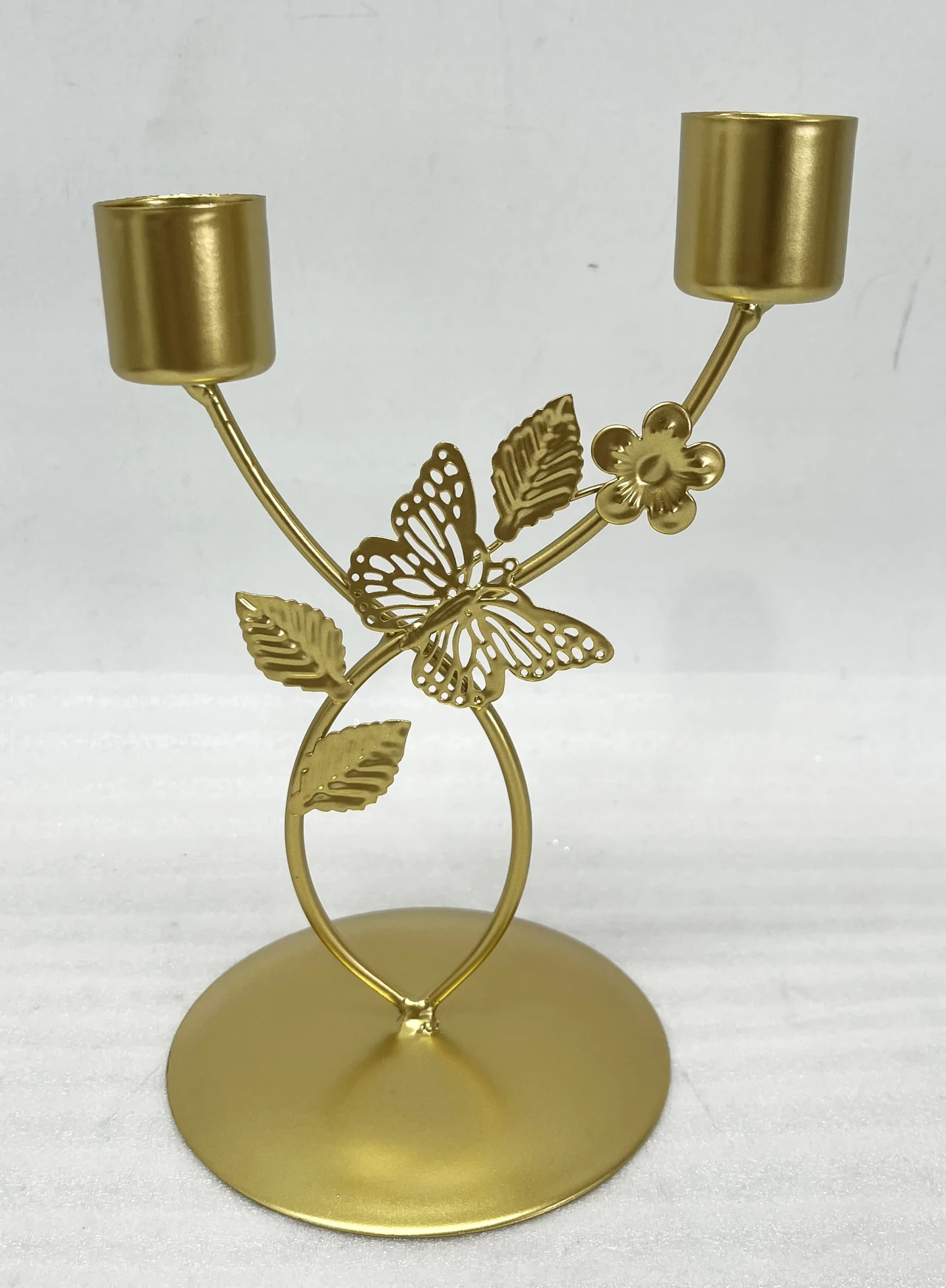 Double Candle Holder Butterfly Design