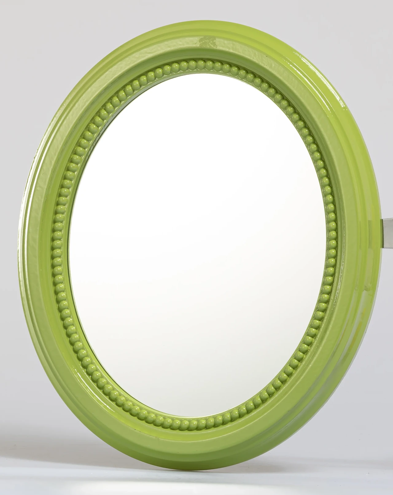 Lime Green Oval Mirror