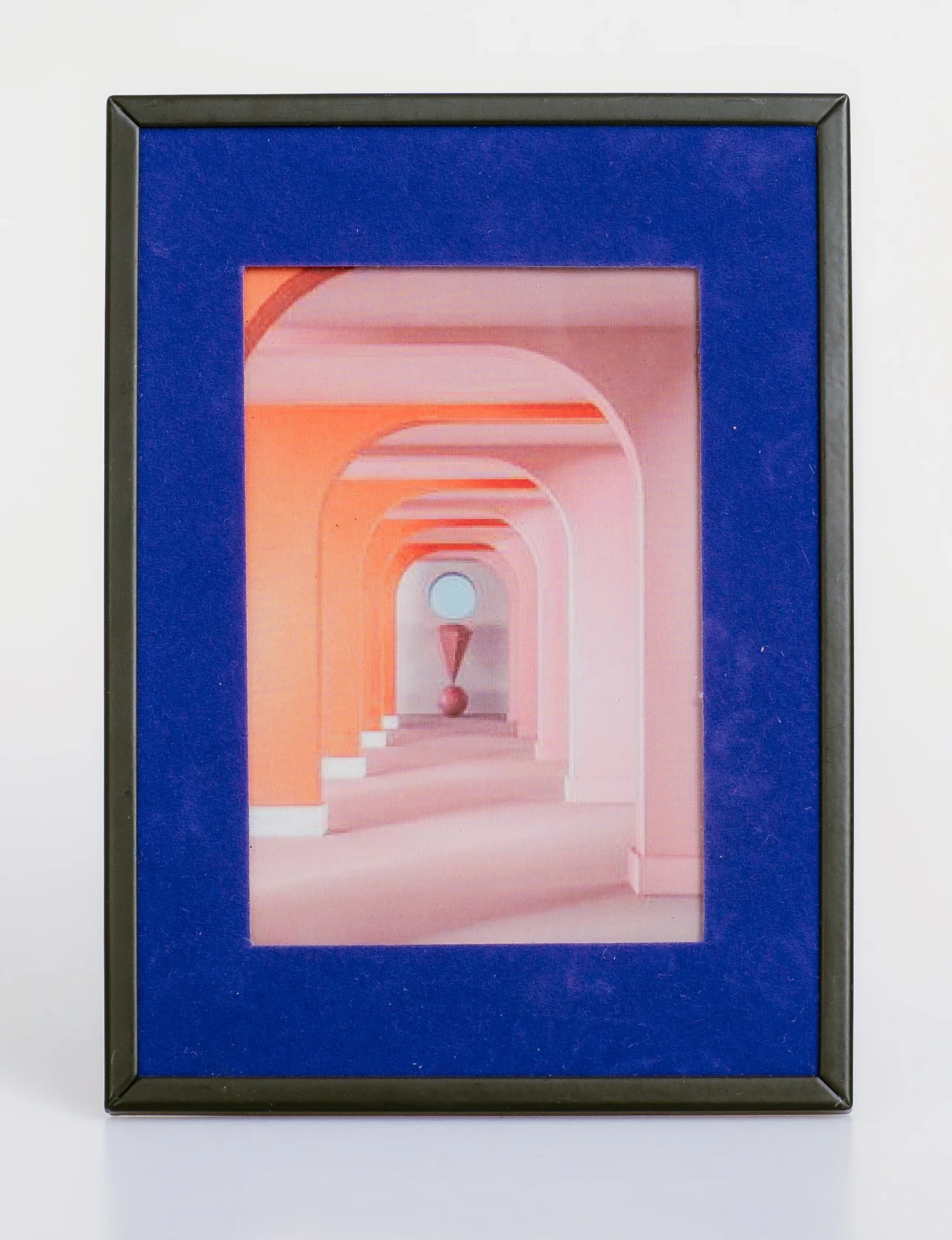 Photo Frame with Blue Mat Board