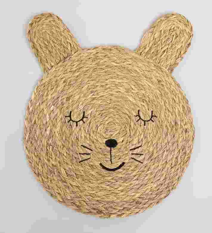 Woven Bear Head Placemat