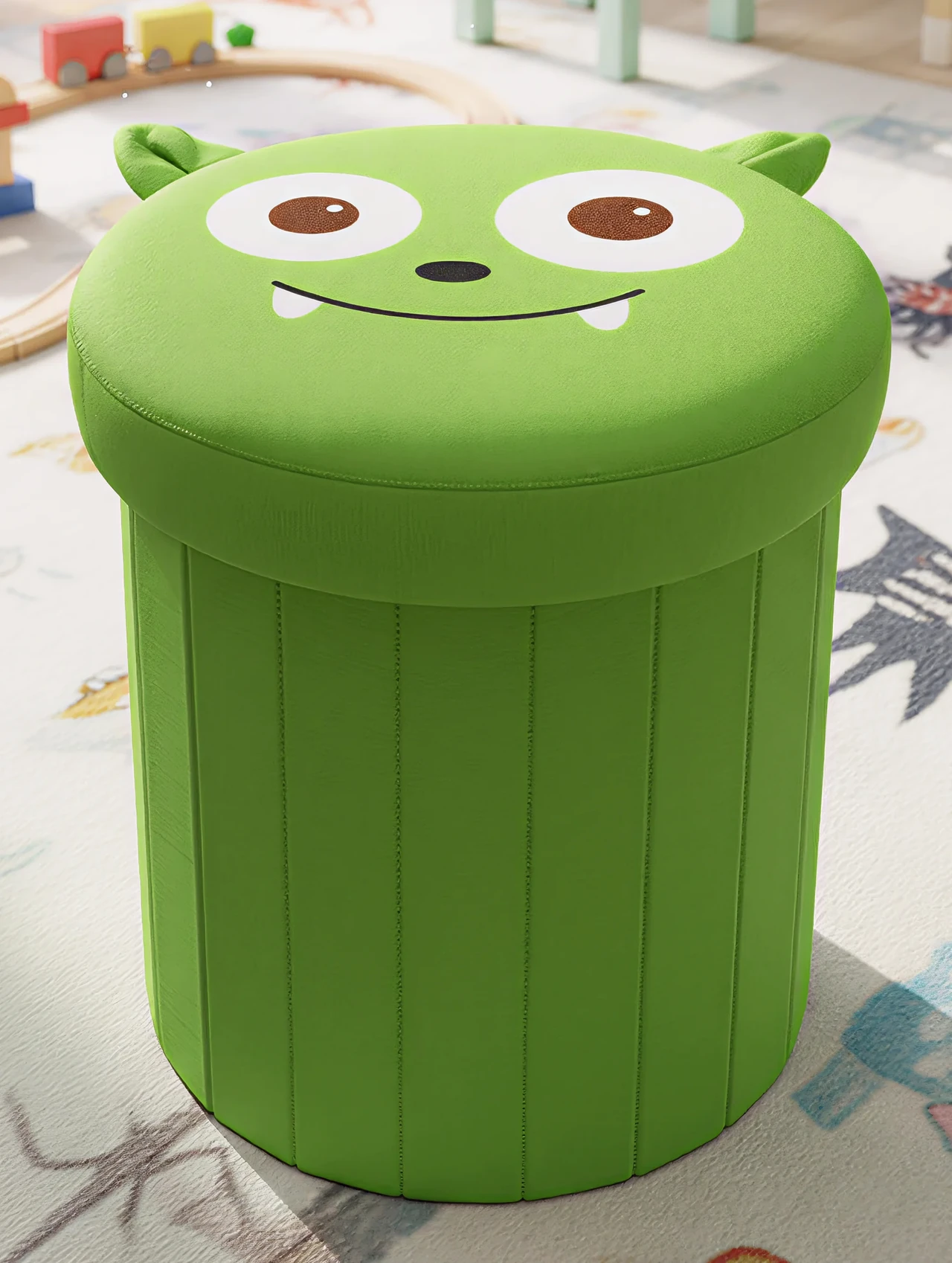 Cute Monster Face Kids Stool