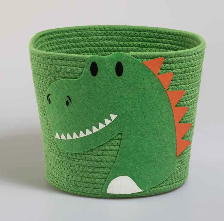 Dinosaur Face Woven Storage Basket