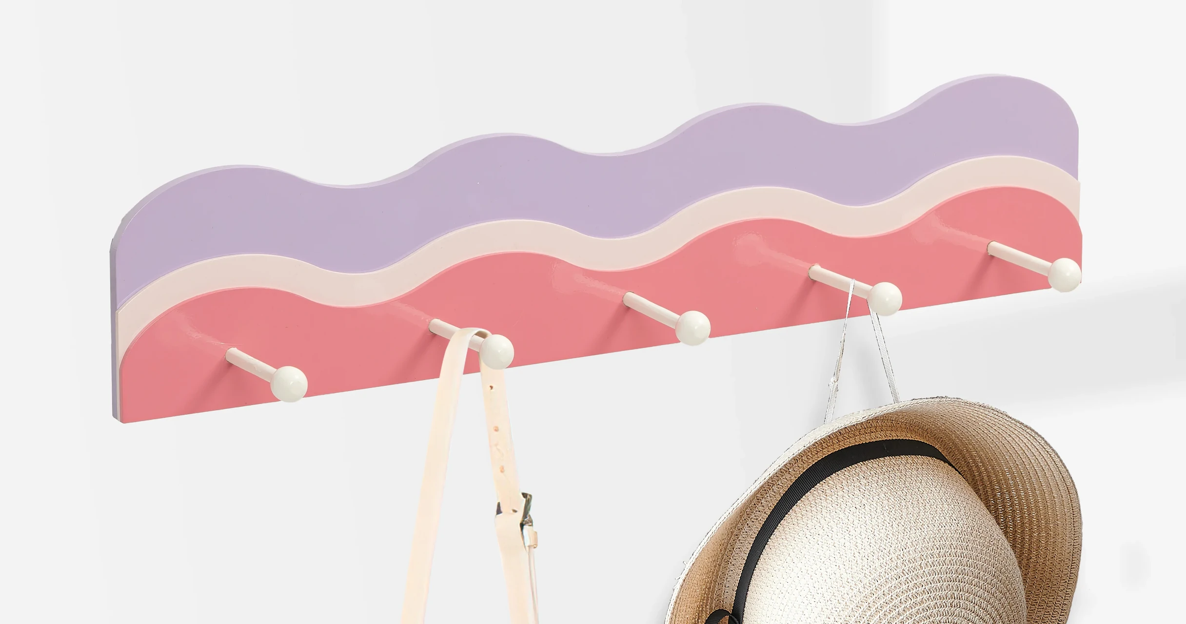 Wavy Layered Wall Coat Rack