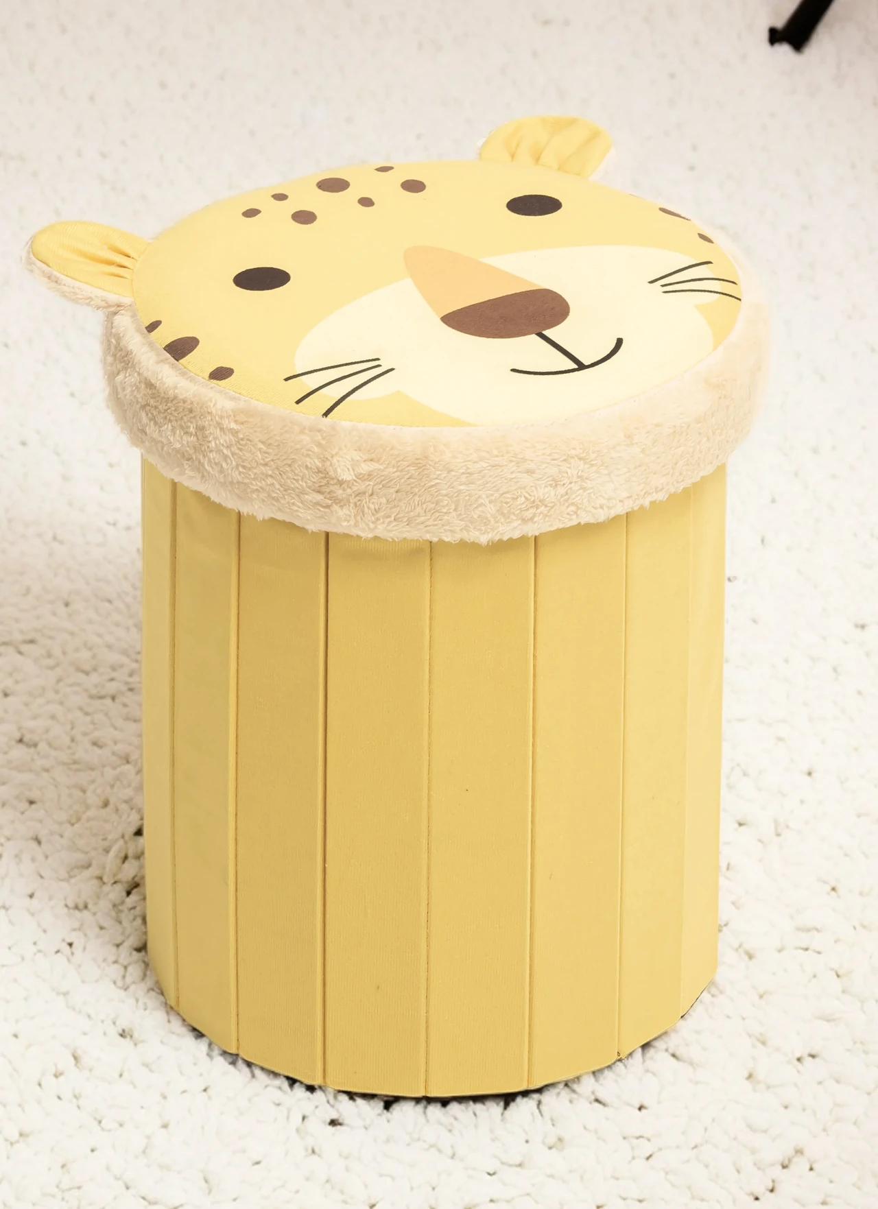 Leopard Face Storage Stool