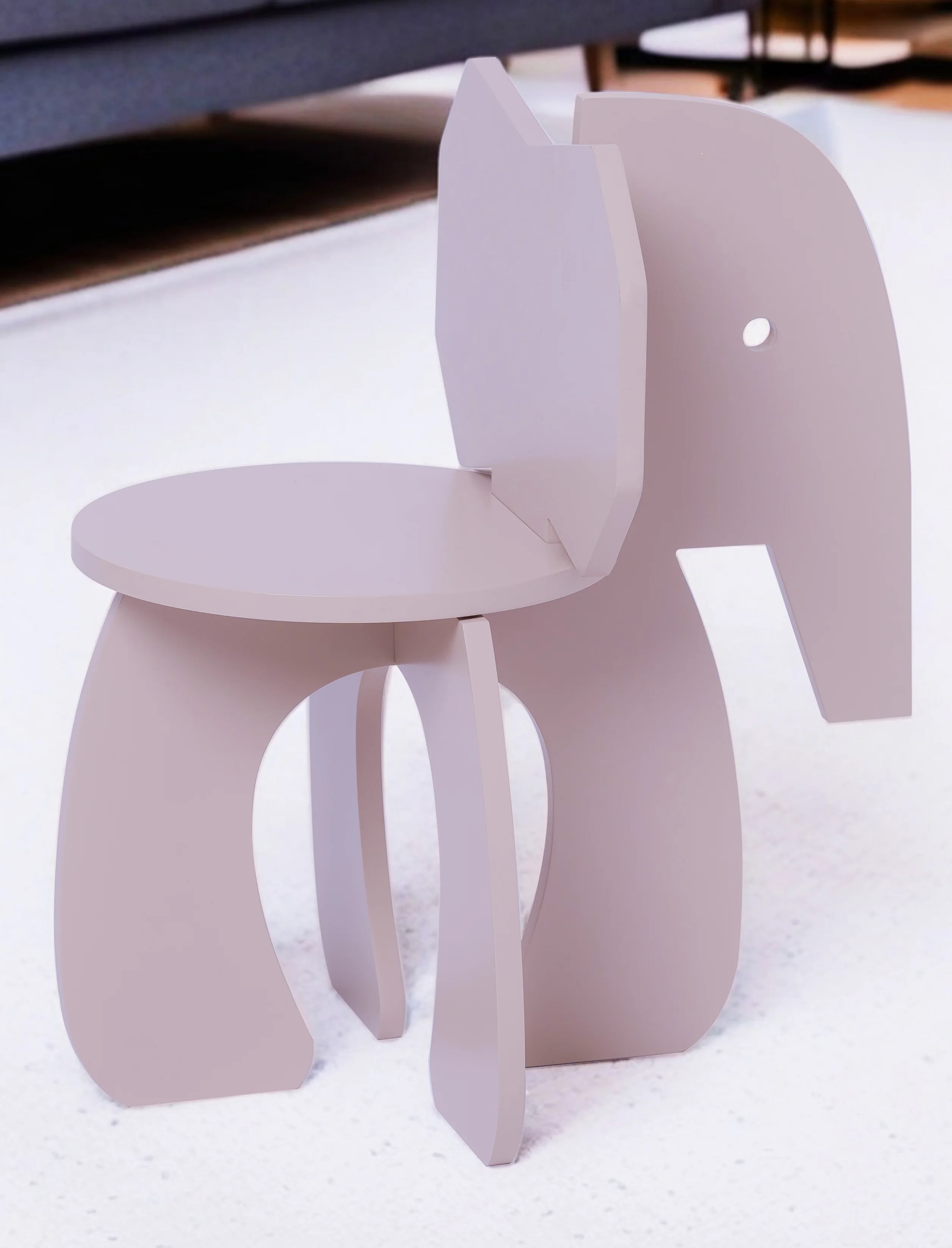 Wooden Elephant Shaped Chair