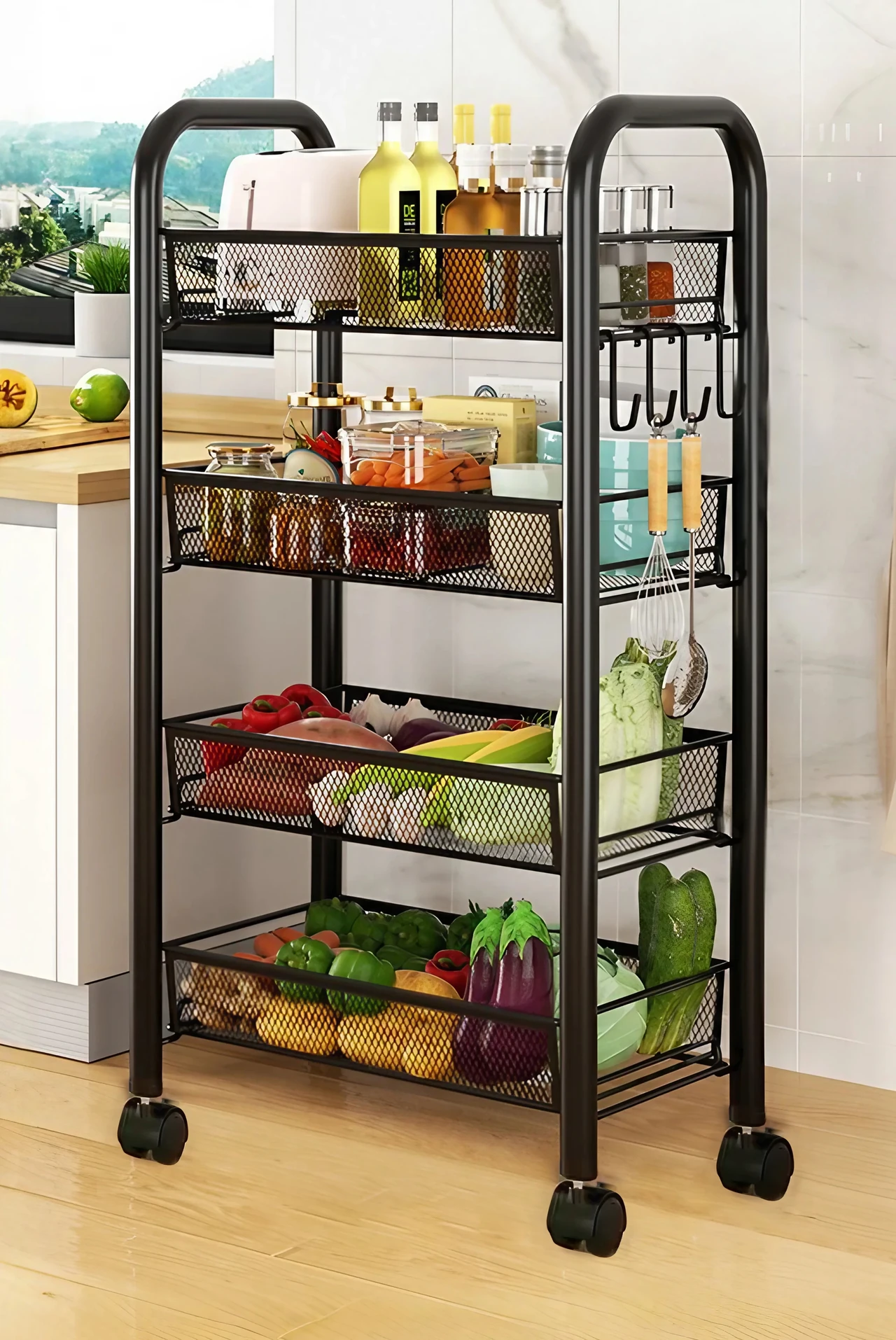 Rolling Kitchen Storage Cart