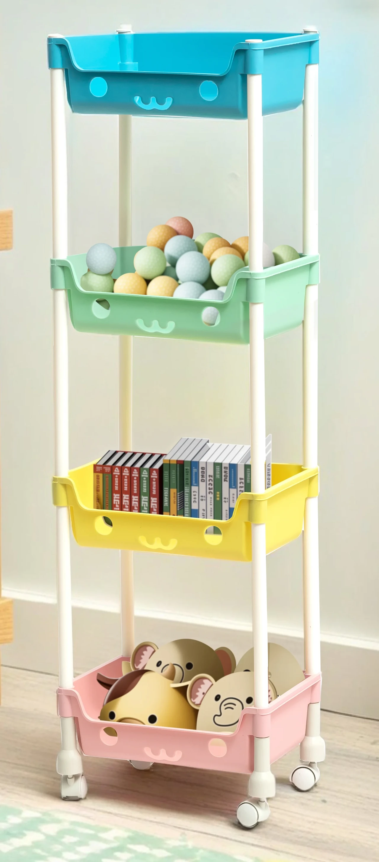 4-Tier Rolling Storage Cart