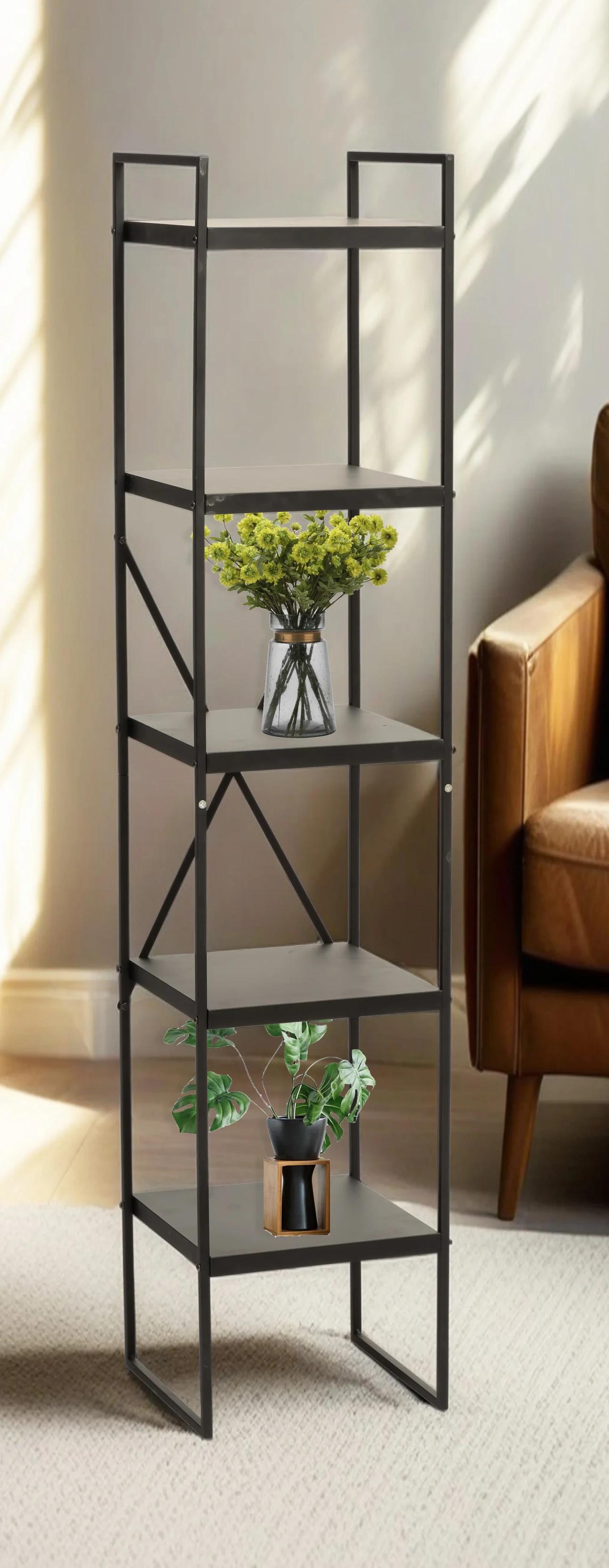5-Tier Metal Bookshelf