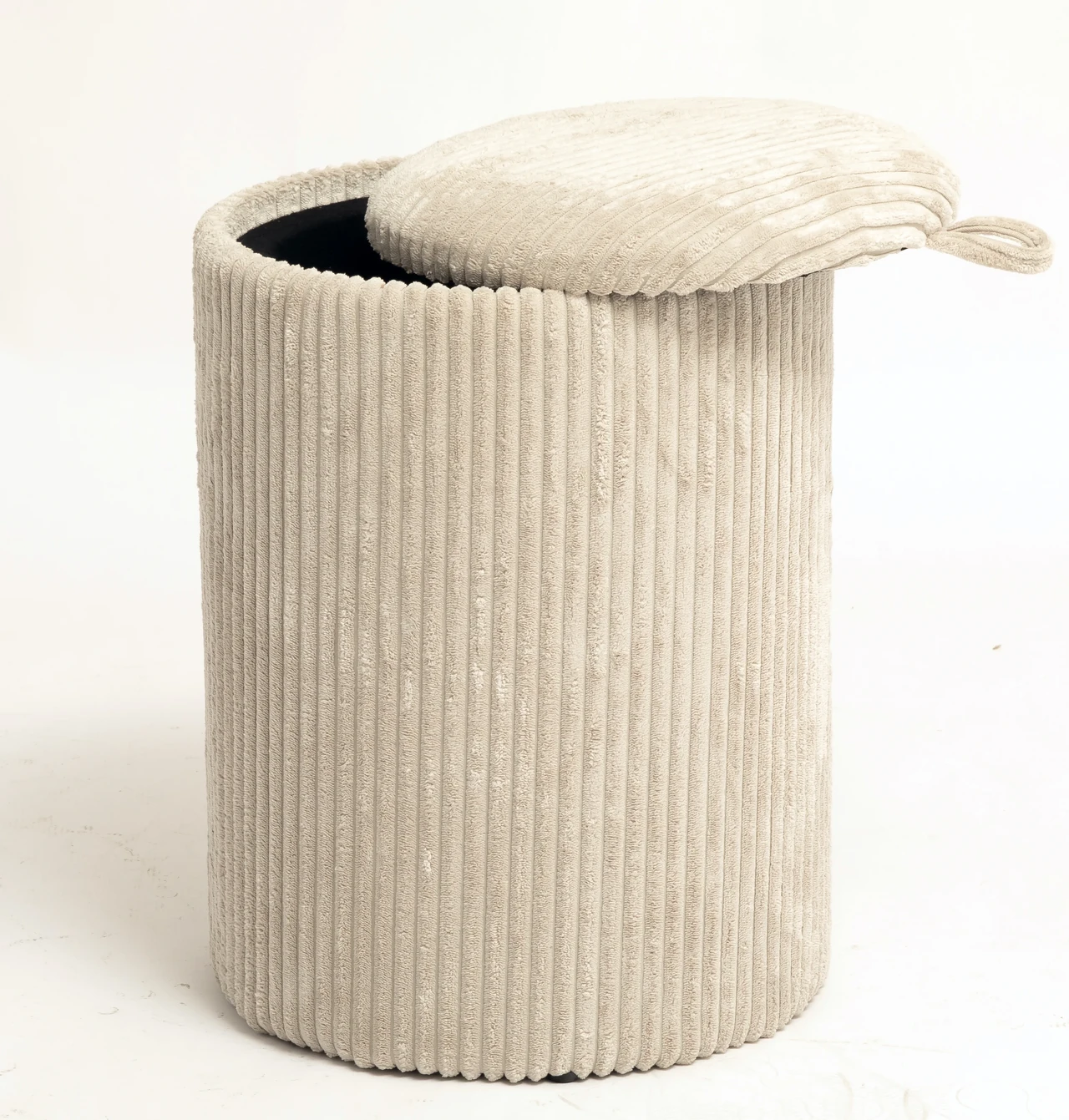 Corduroy Fabric Storage Ottoman