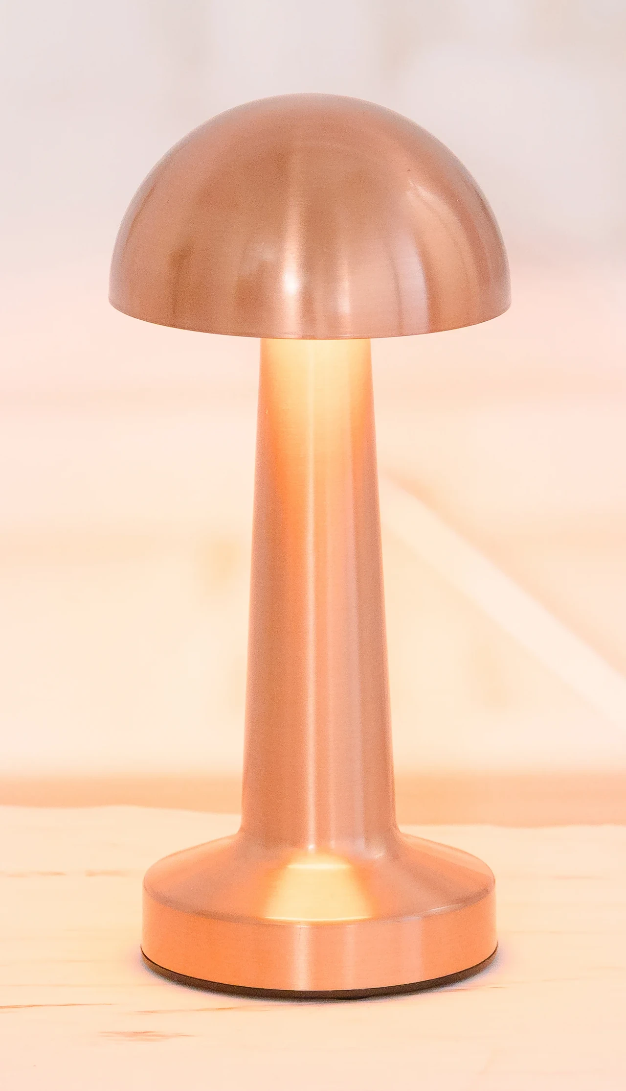 Copper Mushroom Shaped Table Lamp