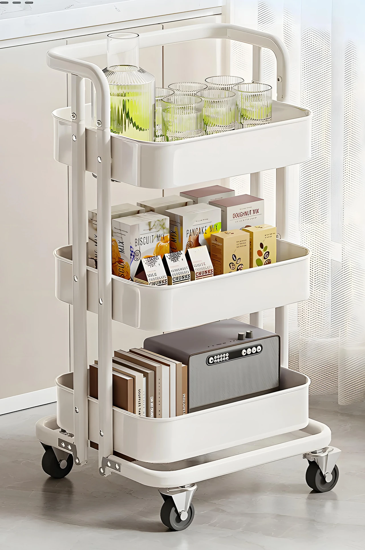 3-Tier Rolling Kitchen Utility Cart