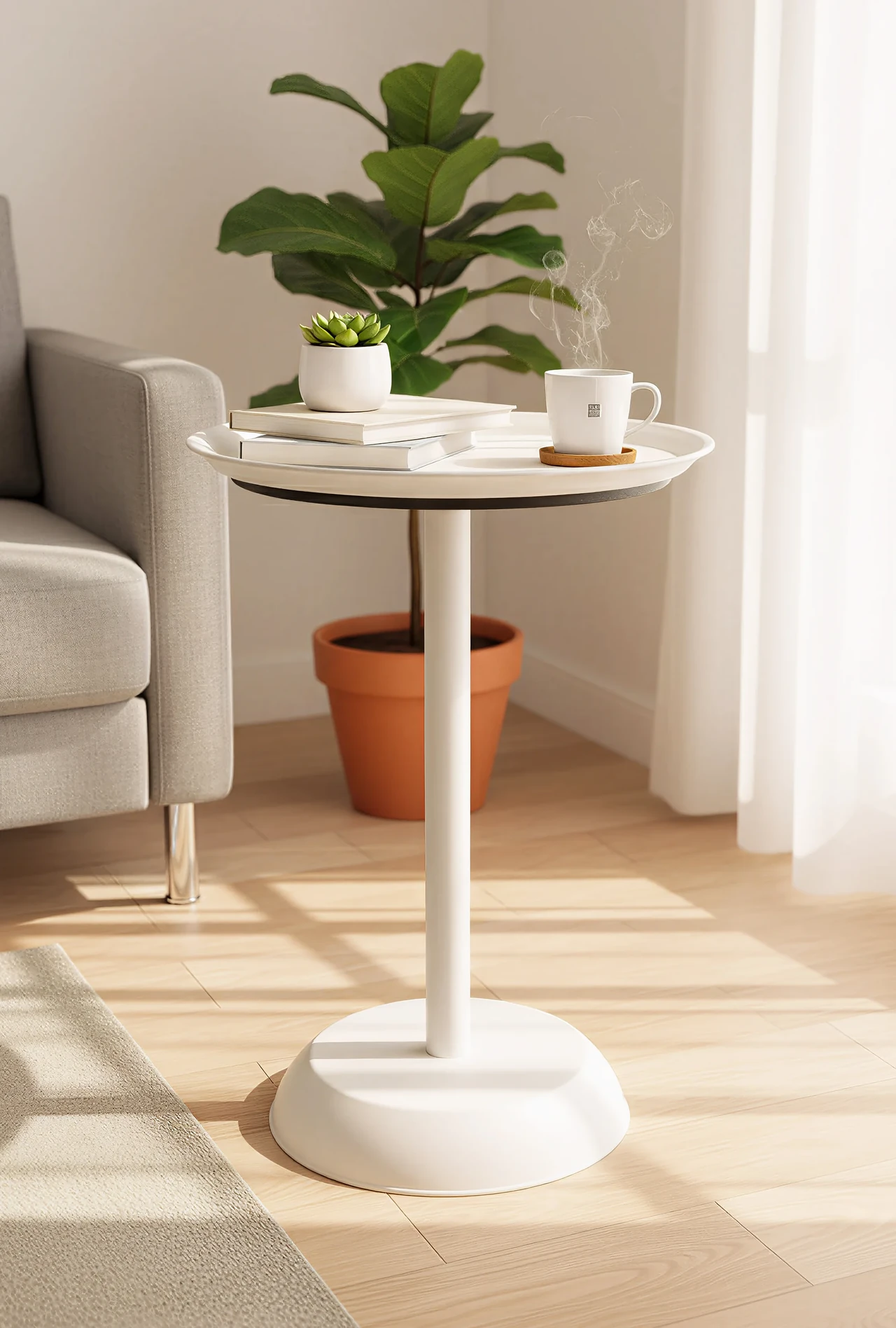 Round Tray Side Table