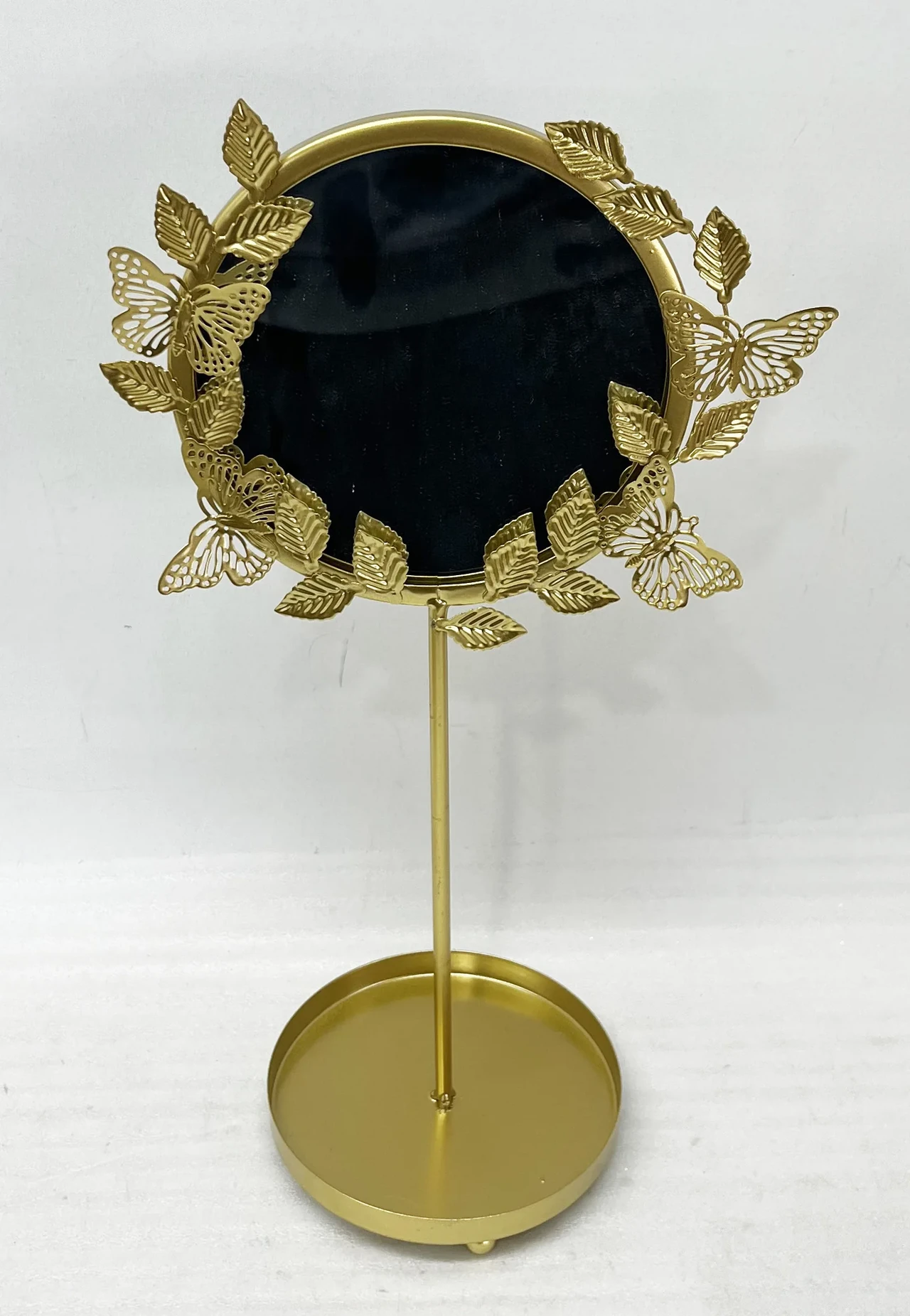 Gold Butterfly and Leaf Decorative Standing Mirror