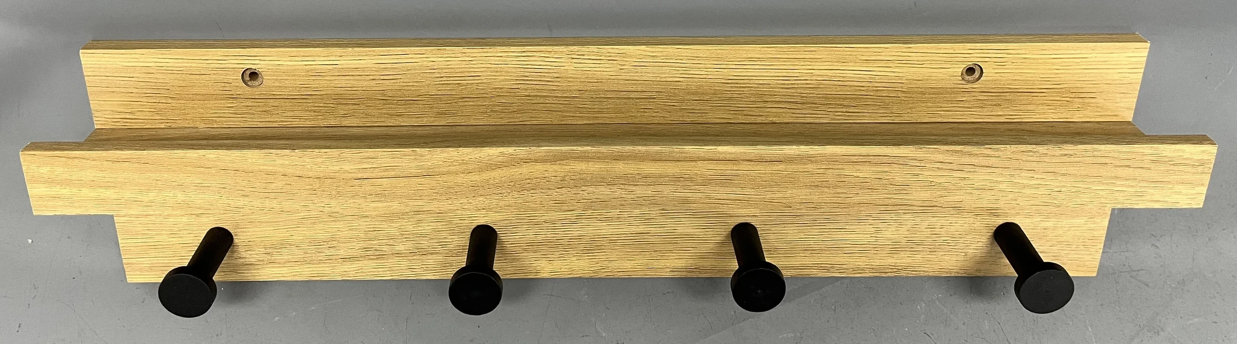 Wooden 4-hook wall mounted coat rack